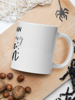 White glossy mug